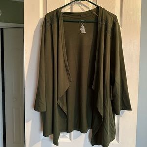 NWT! JCPenney green waterfall cardigan